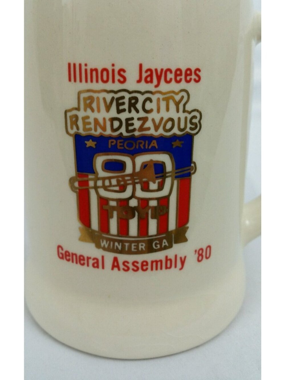 Jaycees Bar Mug Stein Cup Beer Coffee Drink Ceramic 1980 Frat General Assembly